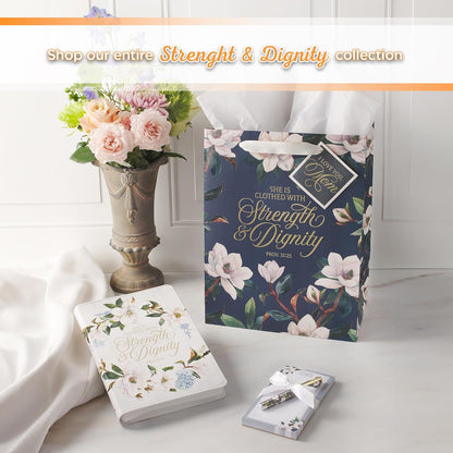 Christian Art Gifts Compact Magnetic Notepad & Medium Ballpoint Pen Set: Trust in the Lord Inspirational Scripture, Shopping Lists, Memos, Reminders, 70 Lined Easy Tear-off Sheets, Purple/Teal Floral