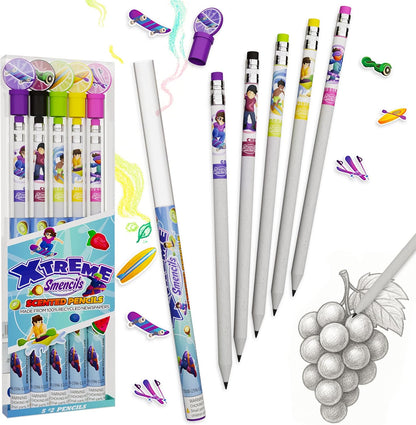 Spring Smencils - HB #2 Scented Pencils, 5 Count, Gifts for Kids, School Supplies, Classroom Rewards, Easter basket stuffers
