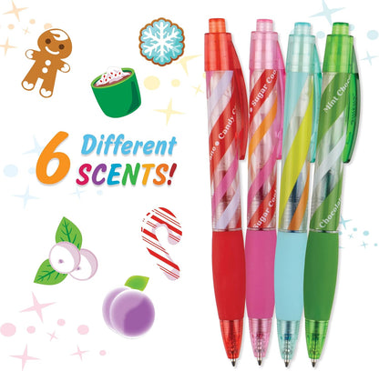 Glitter Gel Smens - Patented Gourmet Scented Colored Glitter Gel Ink Pens, Medium Point, 8 Count - Fun, Cute, Cool, Smelly Pens for Kids