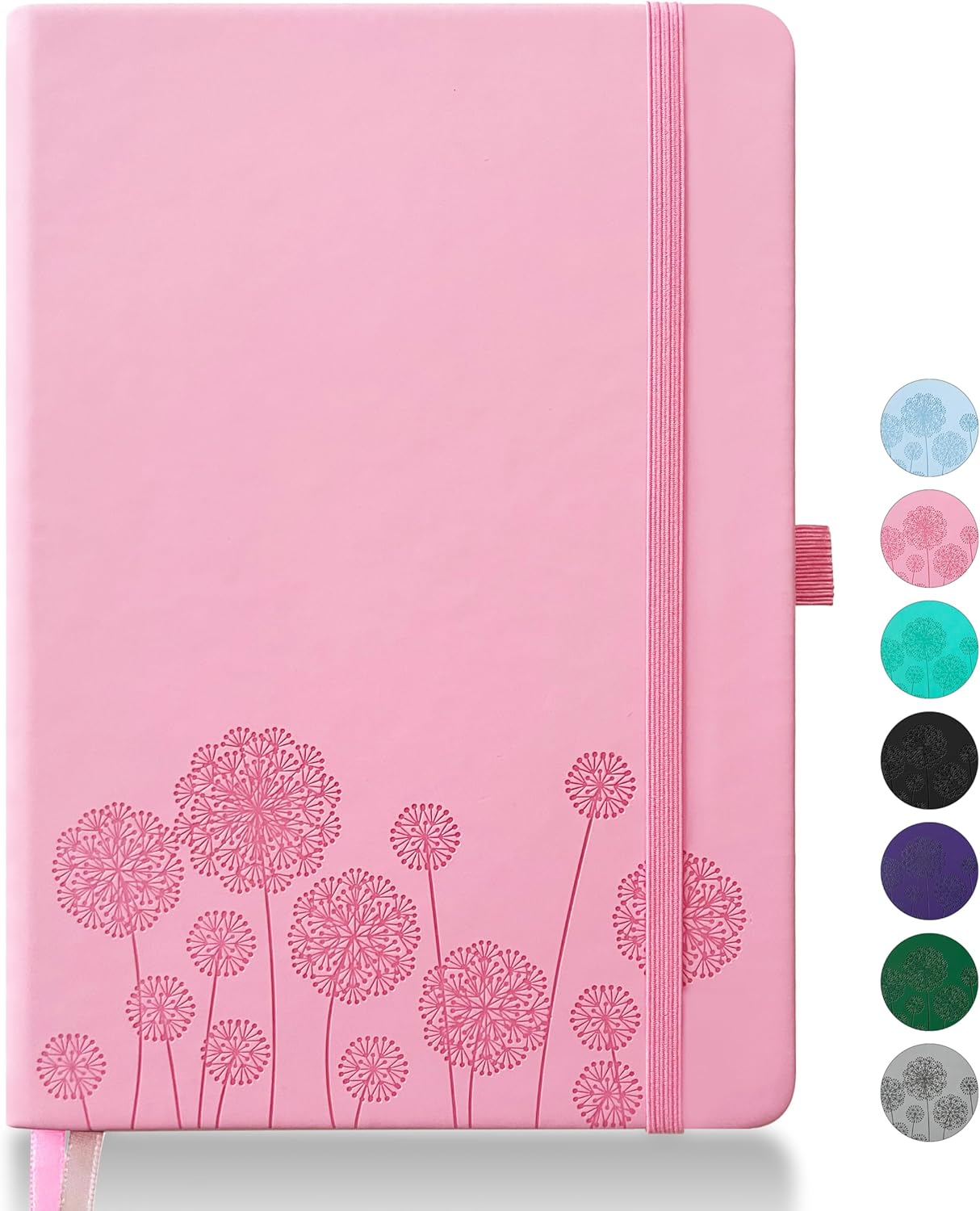 Notebook Journal for Women,A5 Hardcover Leather Journaling Notebooks for Work,200 Pages Travel Journal for Women Men with Pen Holder and Ribbon,5.78"×8.34"(Turquoise)