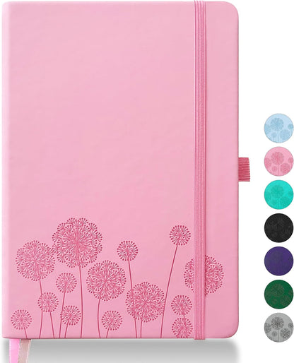 Notebook Journal for Women,A5 Hardcover Leather Journaling Notebooks for Work,200 Pages Travel Journal for Women Men with Pen Holder and Ribbon,5.78"×8.34"(Turquoise)
