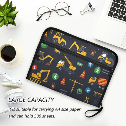 Mushroom Botanical Dragonflies Butterflies Expanding File Folder with Sticky Labels, 13 Pockets Accordion File Folder Document Organizer Expandable Zip File Folder with Zipper Closure