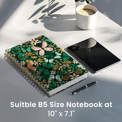 Lined Spiral Notebook Journal for Work, 300 Pages Thick B5 (7.1"x10") College Ruled Journal for Women & Writing, Hardcover Notebook for Note Taking, Perfect for Office Home School Supplies, Purple