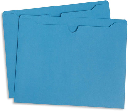 Blue Summit Supplies Manila File Jackets, Reinforced Straight Cut Tab, Designed for Use in Standard Hanging Files, Letter Size, 100 Pack