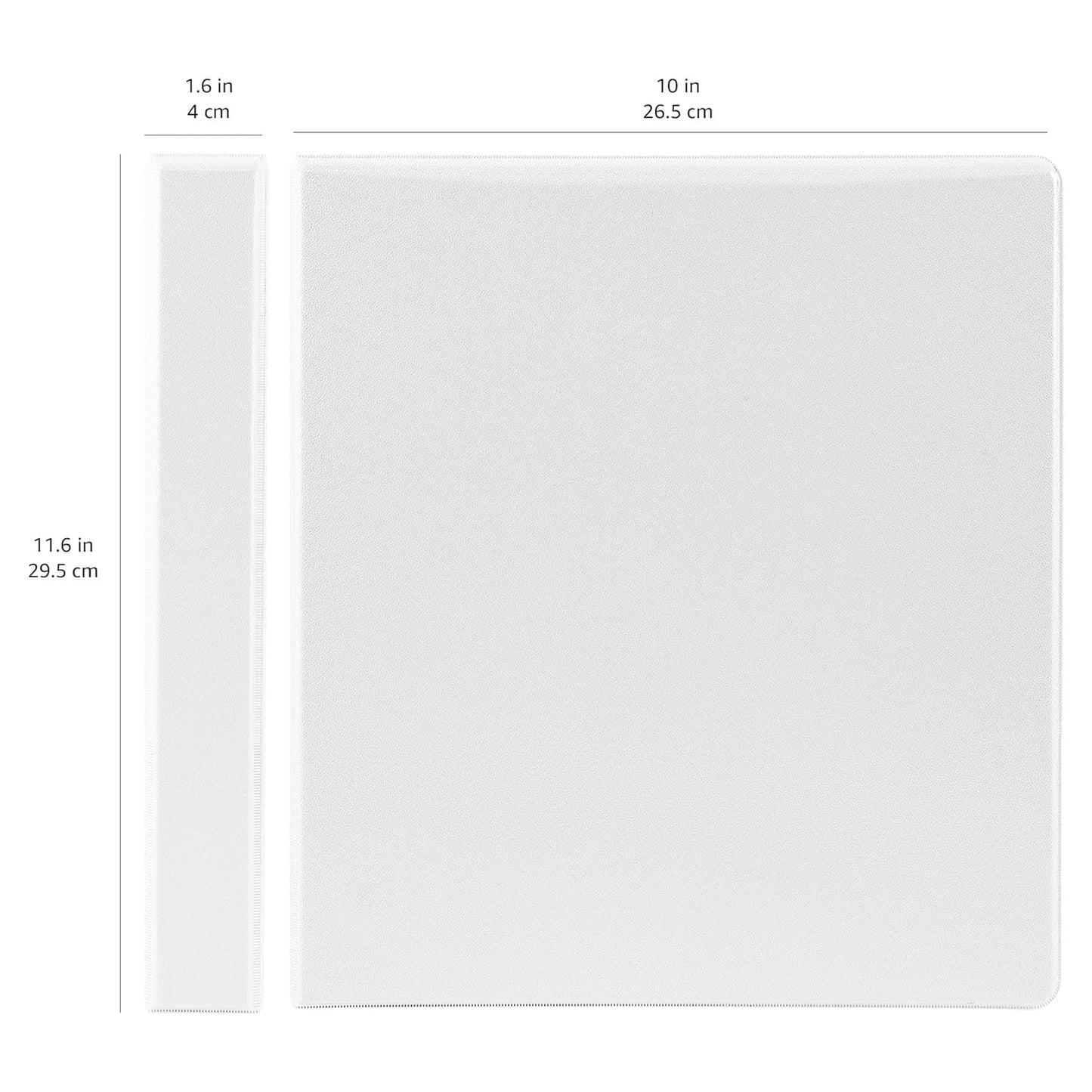 Amazon Basics 3 Ring Binders, 3 Inch D-Ring Organizer for School, Home Office, Paper Storage, White, 2 Pack