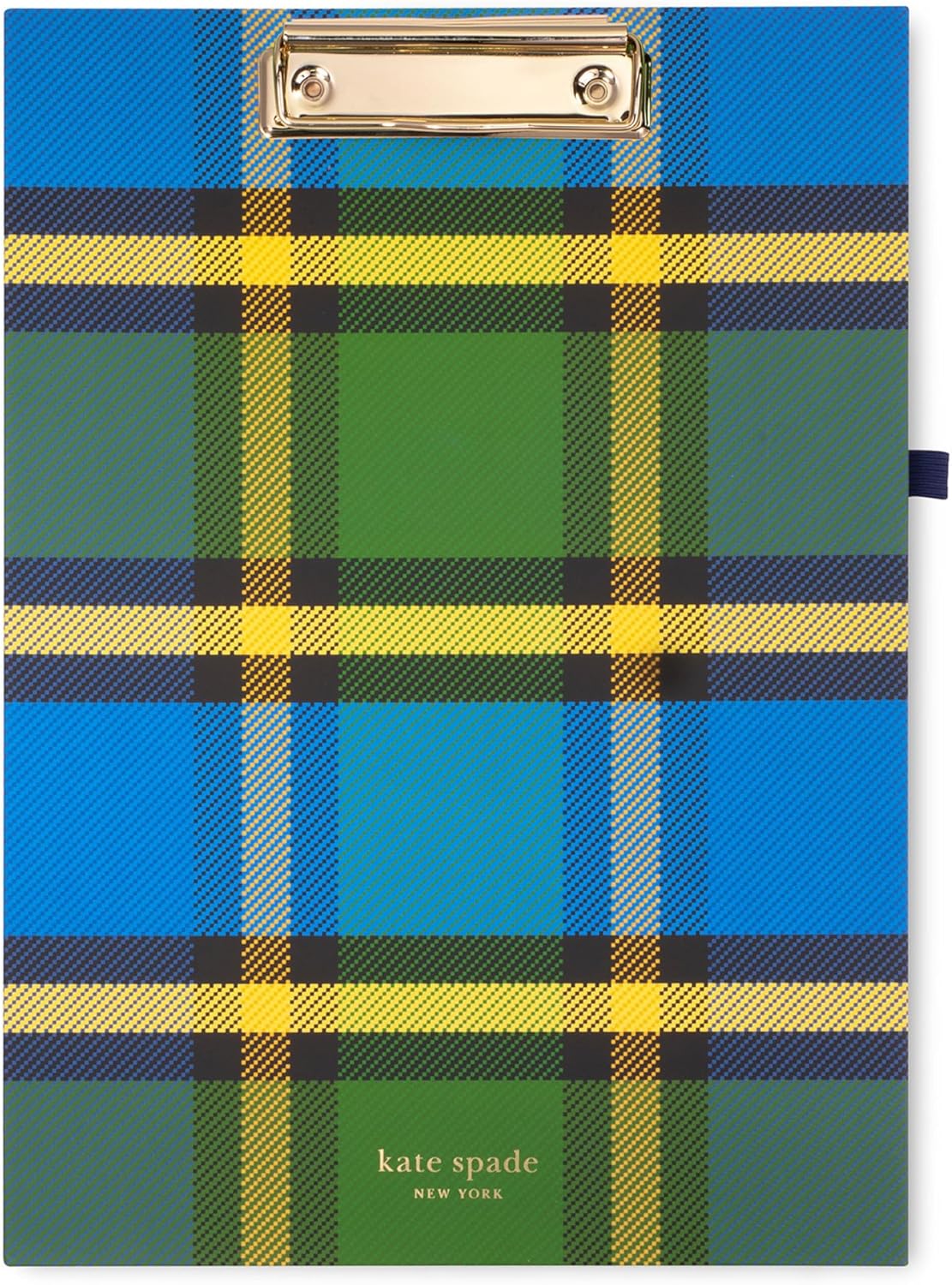 Kate Spade New York Clipboard Folio with Low Profile Clip, Black Professional Padfolio Includes Lined Notepad, Pen Loop, and Pocket, Polka Dots