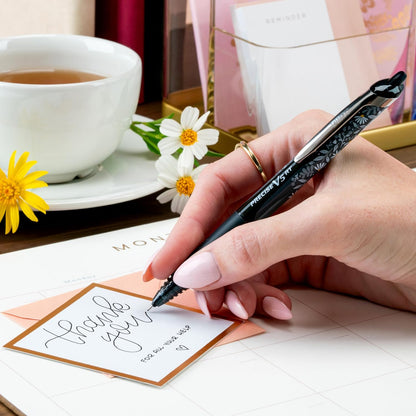 Pilot, Precise Premium Rolling Ball Pens, Floral Collection, Extra Fine Point 0.5 mm, 7 Pack, Ultra-Smooth Writing, Assorted Designs