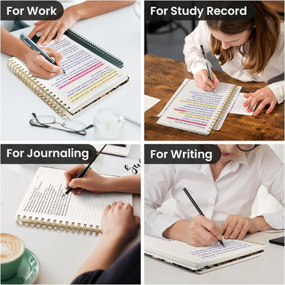 Lined Spiral Notebook Journal for Work, 300 Pages Thick B5 (7.1"x10") College Ruled Journal for Women & Writing, Hardcover Notebook for Note Taking, Perfect for Office Home School Supplies, Purple