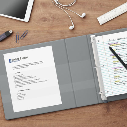 Staples Heavy-Duty 2-Inch D-Ring View Binder, Reinforced Spine, Holds Up to 450 Sheets, Gray, for Office & School