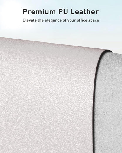 Aothia Leather Desk Pad Protector, Mouse Pad, Office Desk Mat, Non-Slip PU Leather Desk Blotter, Laptop Desk Pad, Waterproof Desk Writing Pad for Office and Home (Black,36" x 17") - Colors B