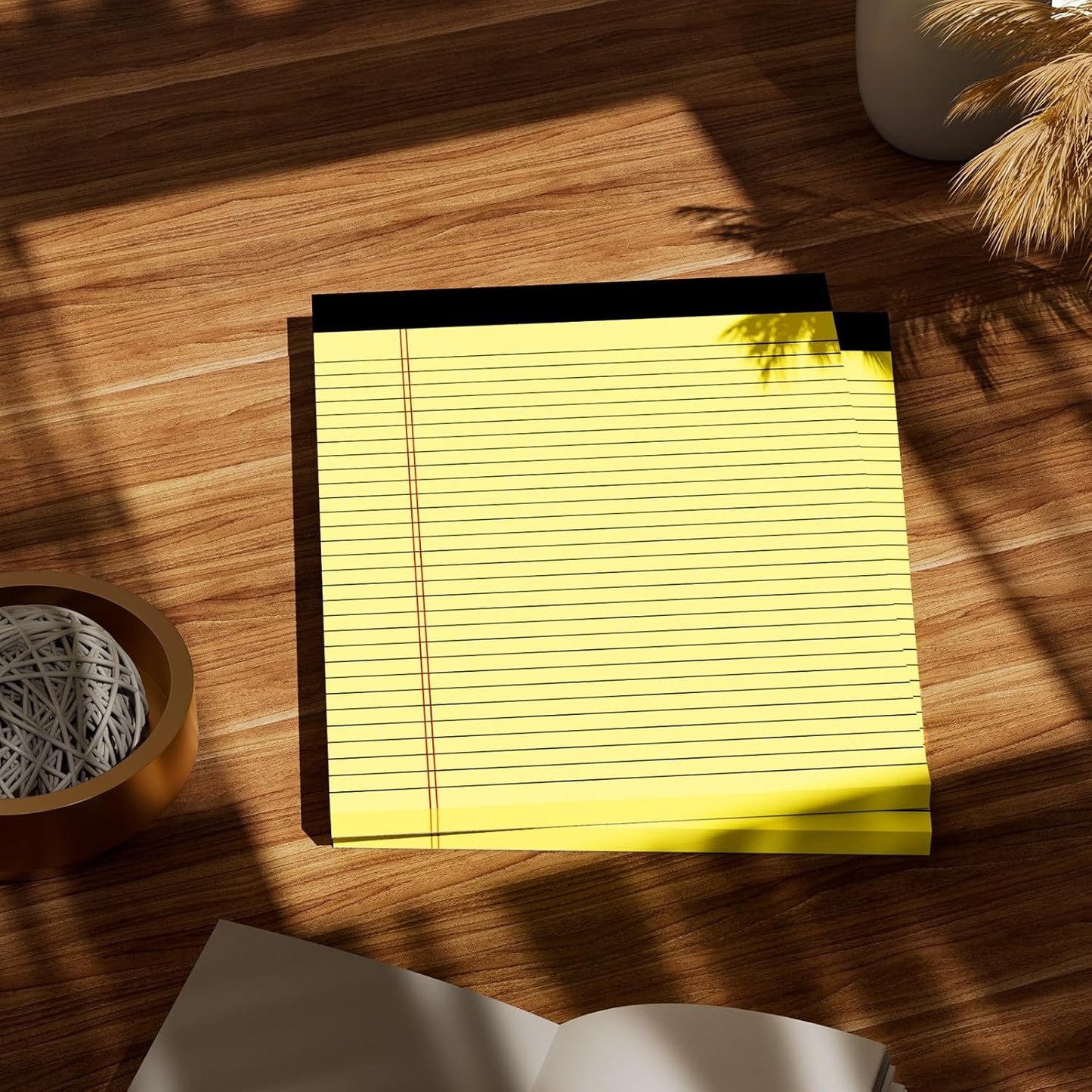 Legal Pads 8.5 x 11 College Ruled Note Pads 8.5 x 11.75 Yellow Notepad 80gsm Lined Paper Pads, 30 Sheets per Pad, 2 Pack Perforated Writing Pads Perfect for Office, Home, School