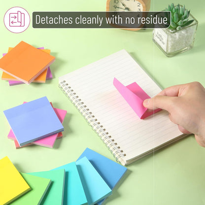 Mr. Pen- Sticky Notes, 3"x3", 12 Pads, 600 Sheets, Vibrant Colors, Sticky Notes Bulk, Self-Stick Note Pads, Perfect for Office, School, Home, Study & Organization
