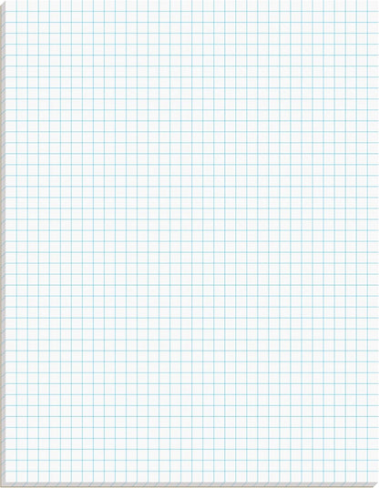 Ampad Evidence Quadrille Pad, Size 8-1/2 x 11, White Paper, 4x4 Quad Ruling, 20 Pound Premium Stock Paper, 50 Sheets Per Pad (22-000)