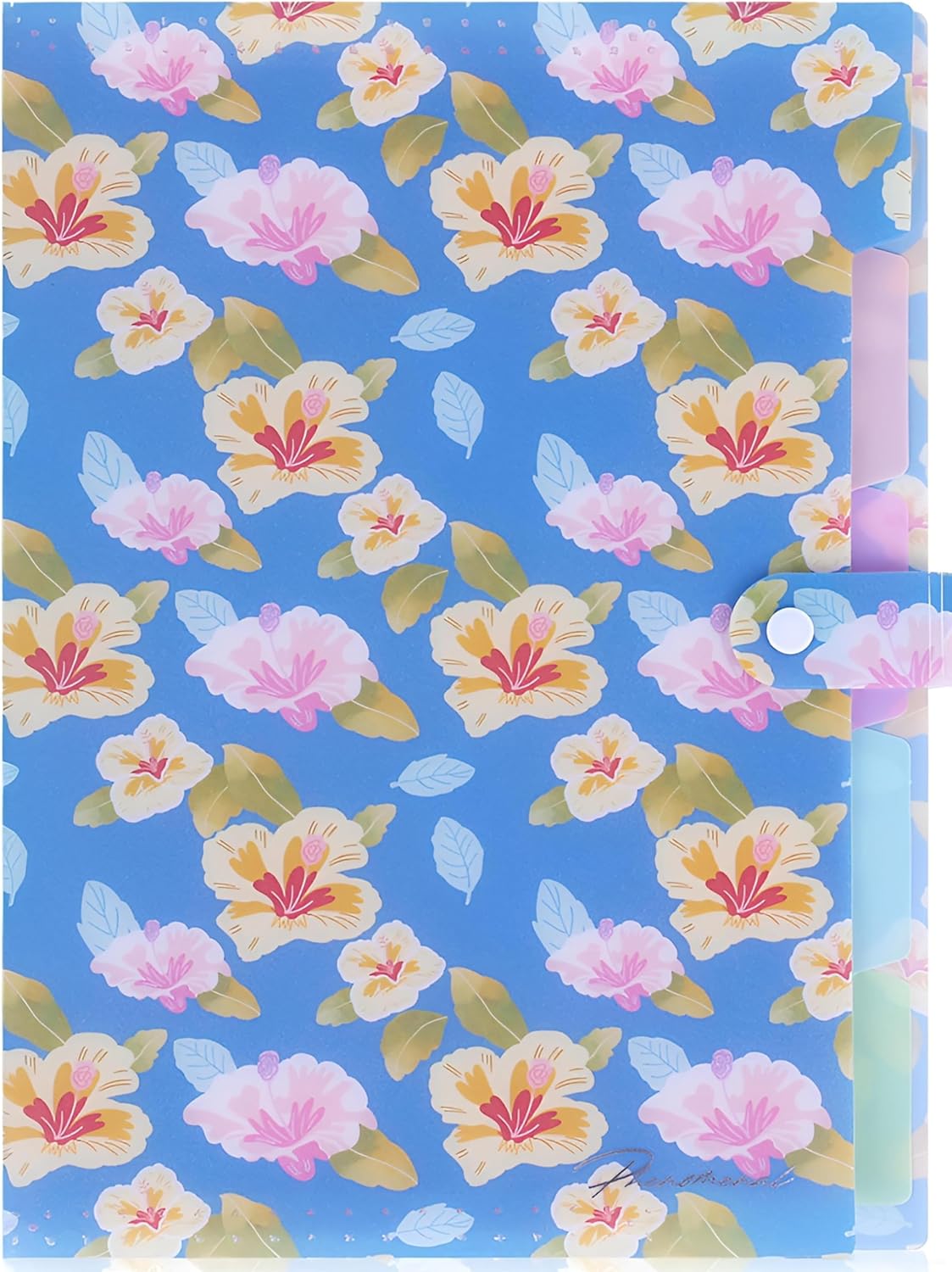 Forest Series Expanding File Folder Stylish Funky Cute Retro Document Organizer with Natural Scenes for Students,Teachers & Freelancers - Blue Butterfly