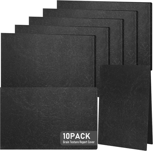 Resurhang 10Pcs 11 x 17 Inch Grain Texture Pressboard Report Cover, 3'' Capacity, Presentation Binder Folder with Metal Prong for Business, Presentations, Contract, Proposal