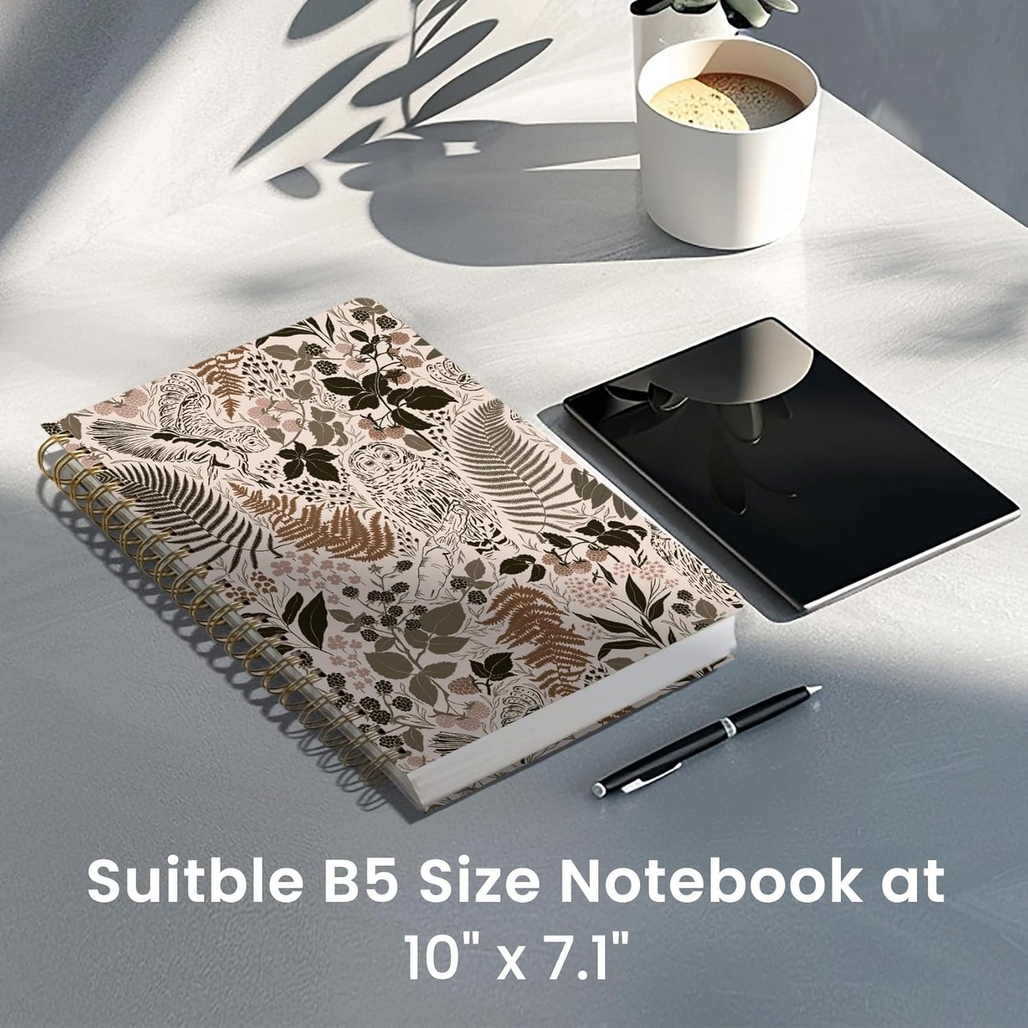 Lined Spiral Notebook Journal for Work, 300 Pages Thick B5 (7.1"x10") College Ruled Journal for Women & Writing, Hardcover Notebook for Note Taking, Perfect for Office Home School Supplies, Purple