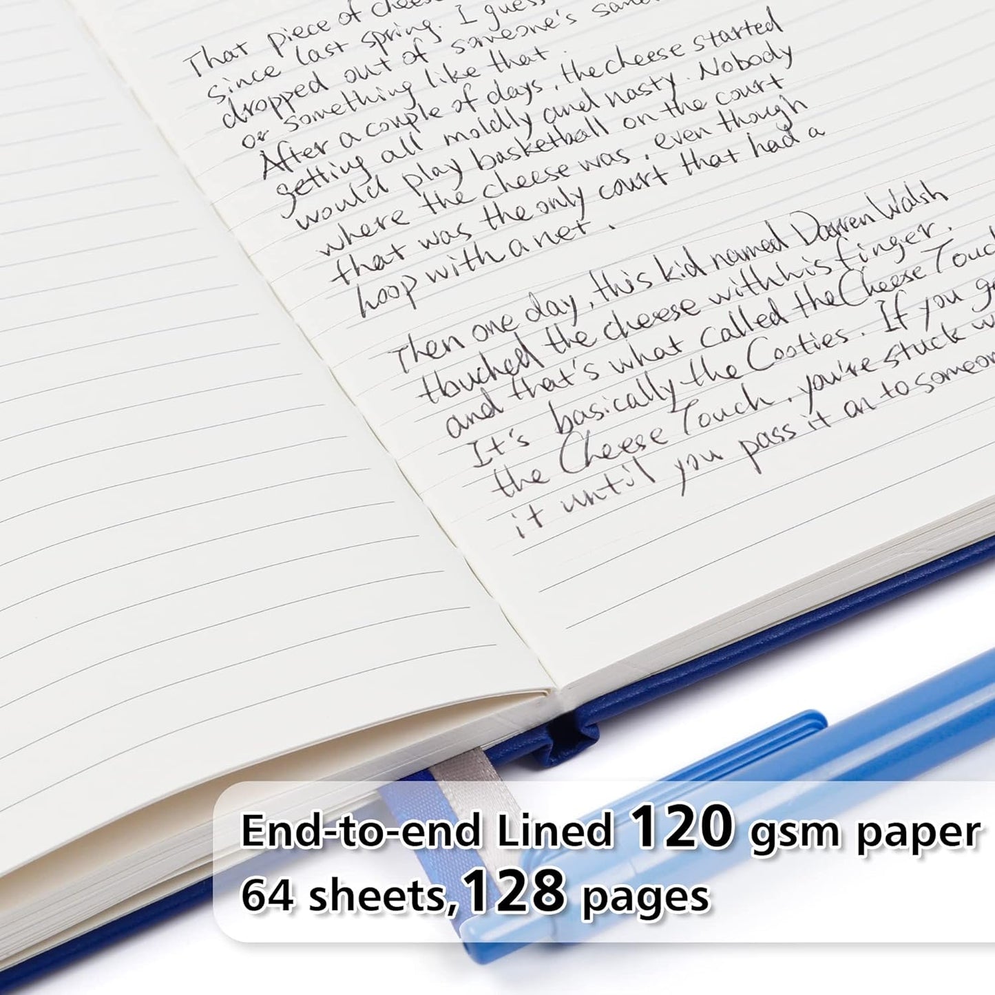 feela College Ruled Notebooks, 24 Pack Business Notebook Hardcover Lined Writing Journal with Pen Holder for Men Women Note Taking, with 24 Black Pens, 120 GSM, 5.1”x8.3”, A5, White