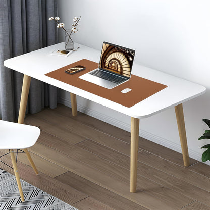 Large Desk Mat 47.2" x 17" Leather Desk Pad Protector with Natural Cork & PU Leather, Non-Slip Office Desk Mat, Large Mouse Pad, Waterproof Desk Blotter pad for Office&Home(Black)