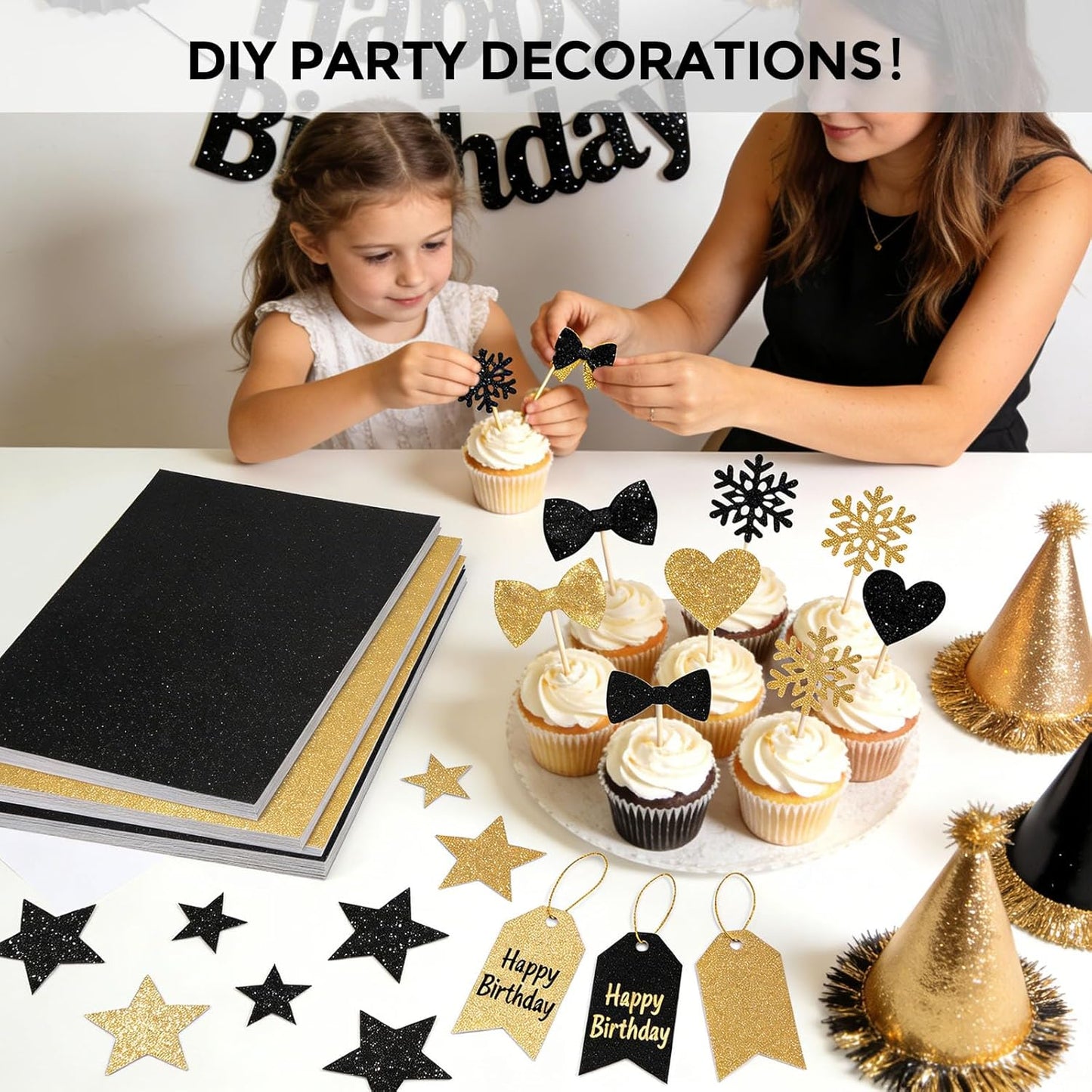 BOOKNOW 27 Sheets Silver Glitter Cardstock, 8.27" x 11.7" (A4 Size) Heavyweight Sparkle Paper, 250GSM/92LB Glitter Paper for Wedding Invitations, Scrapbooking, Card Making, DIY Cake Toppers