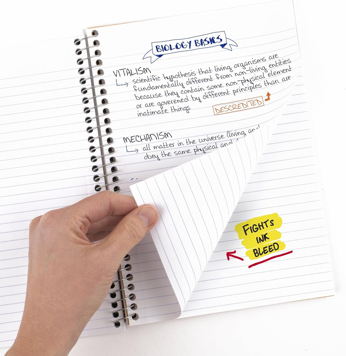 Five Star Spiral Notebook, 2 Subject, College Ruled Paper, 6" x 9.5", 80 Sheets, Blue (Color May Vary) (840029CG1)