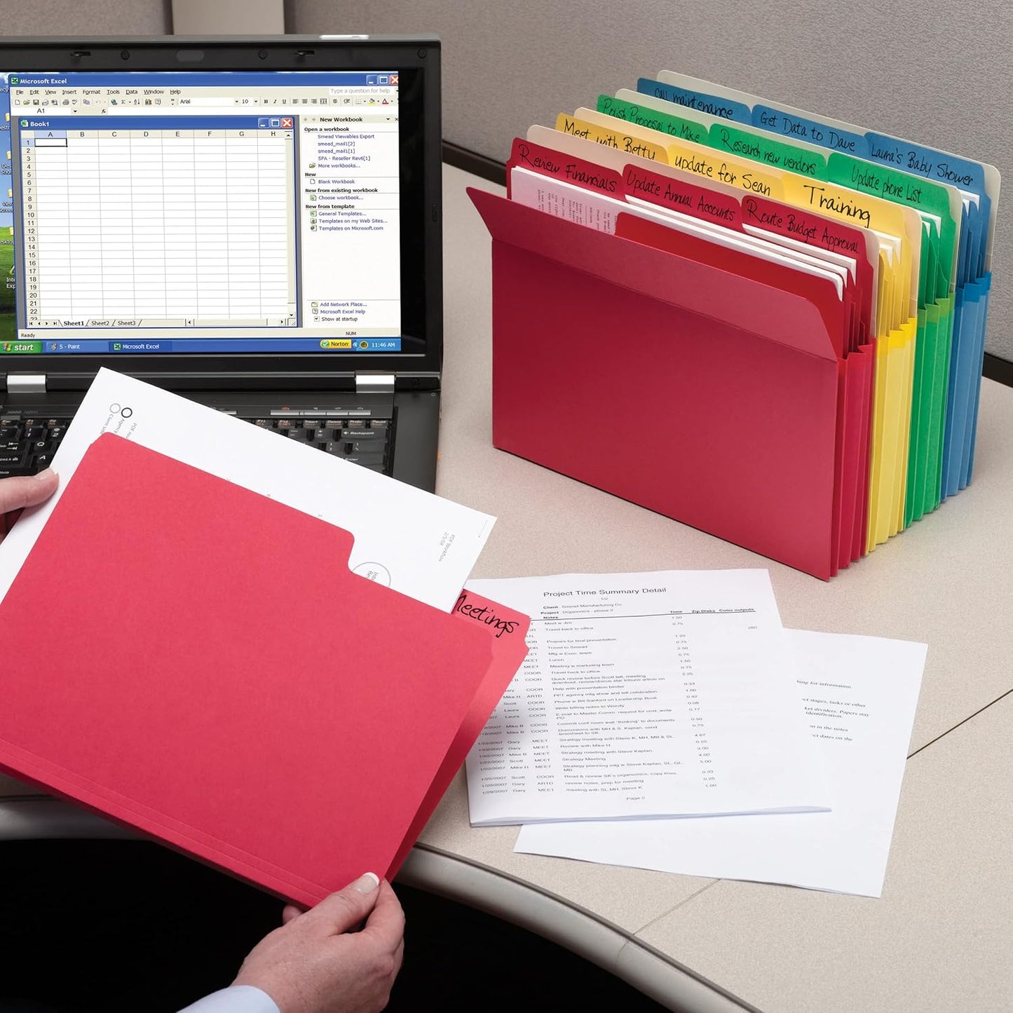 Smead SuperTab Heavyweight File Folder, Oversized 1/3-Cut Tab, Letter Size, Manila, 50 Per Box (10401)