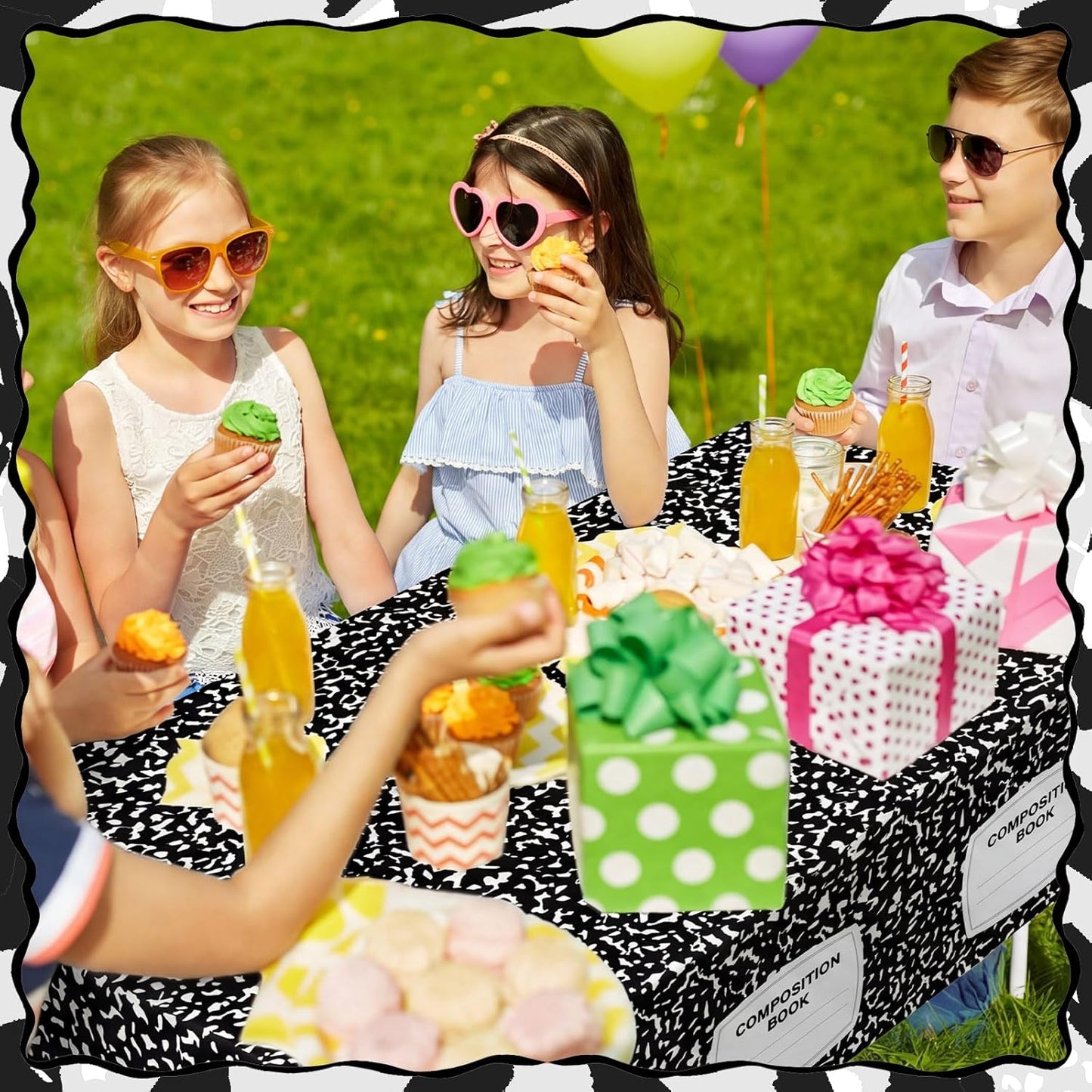 Oudain 4 Pcs Preschool Kindergarten Back to School Party Tablecloth First Day to School 54 x 108 Inch Large Disposable Rectangle Notebook Tablecloth Cover for Party Supplies Table Decorations