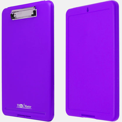 Think2Master Black Plastic Storage Clipboard. | 25% Heavier & 25% Sturdier| Heavy Duty and Won’t Flex or Bend Like Other Brands (Compare The Weight). Storage Compartment Holds 150 Letter Sized Paper.