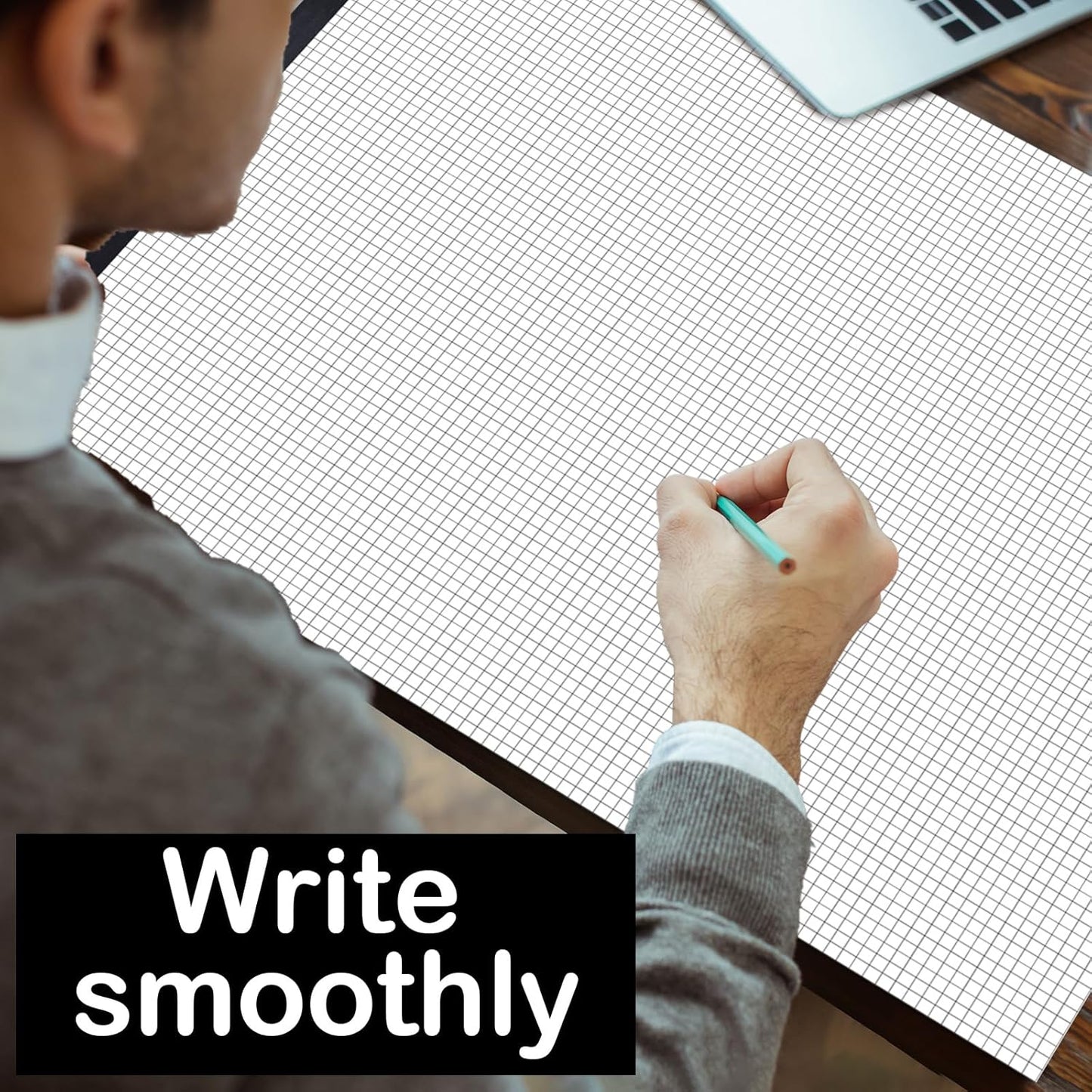 gisgfim Large Engineering Graph Paper Pad 22x 17 Landscape 4 X 4 Blue Grid Pad Giant Drafting Sketching Paper Blueprint Grid-Based Graphing for Engineer Designer Architect Draftsman Rolled Delivery