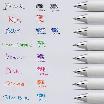 Pentel EnerGel Pearl RTX Retractable Liquid Gel Pen, (0.7mm), Medium Line, Needle Tip, Black Ink, Pack of 2 (BLN77WBP2A)