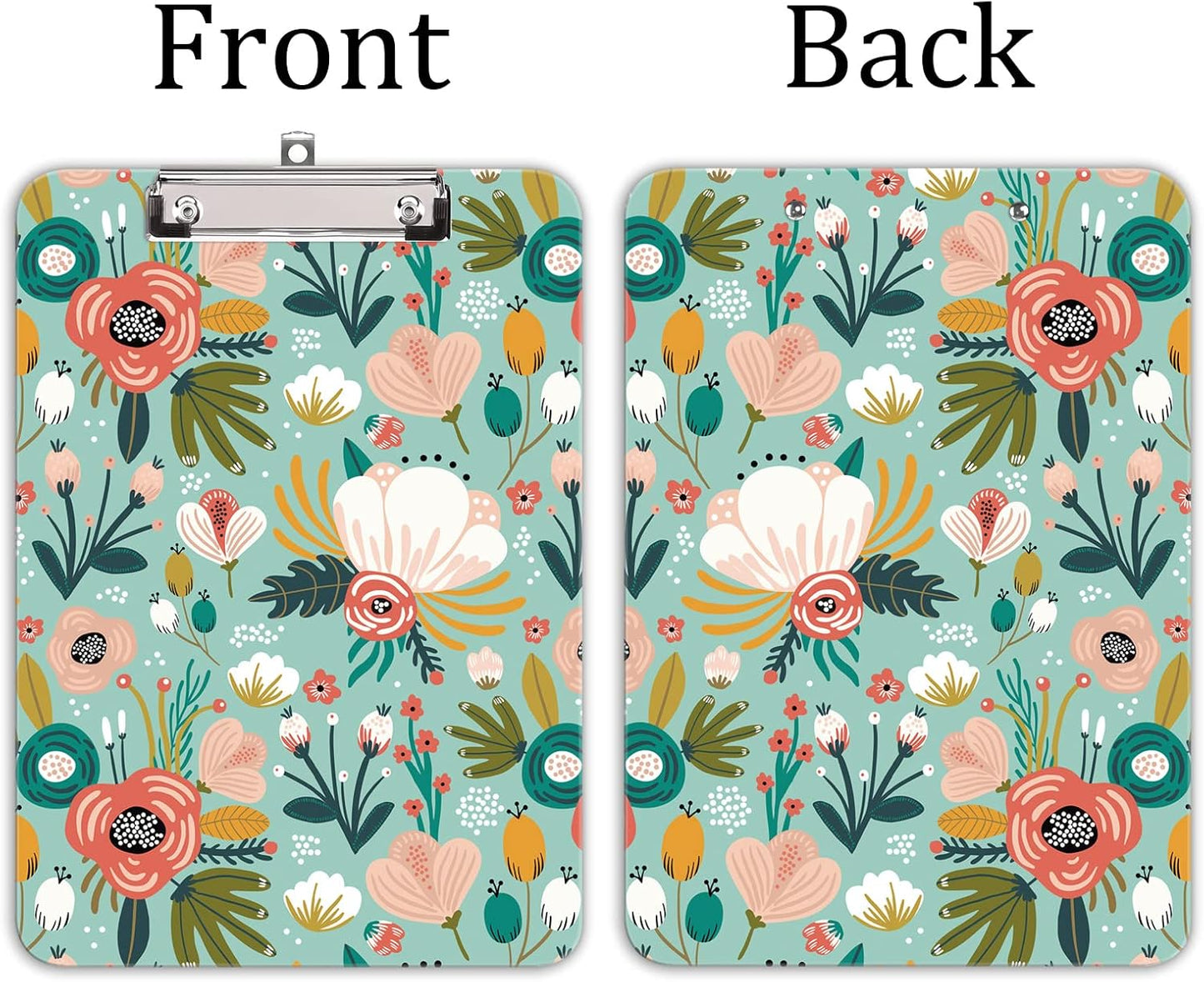 Hongri Plastic Cute Clipboard, Letter Size for Students, Teacher, Woman and Kids, Low Profile Clip, Decorative Pattern, Size 9 x 12.5 in, Dream Marble