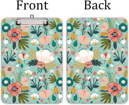 Hongri Plastic Cute Clipboard, Letter Size for Students, Teacher, Woman and Kids, Low Profile Clip, Decorative Pattern, Size 9 x 12.5 in, Dream Marble
