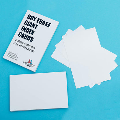 Dry Erase Index Cards – 45pcs Laminated 3x5" Cards Blank w/Box – Reusable Dry Erase Note Cards for School, Work, Housework, To Do Lists – Practical Index Card Sheets – 3 x 5-inch