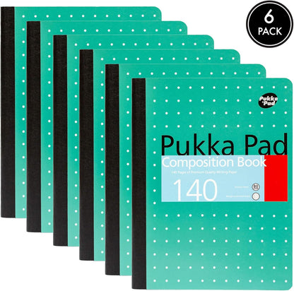 Pukka Pad, Composition Notebooks - 3 Pack of Journals Featuring 140 Pages of College Ruled 80GSM Paper with Sturdy Cover Stock - 9.75 x 7.5in - Bloom
