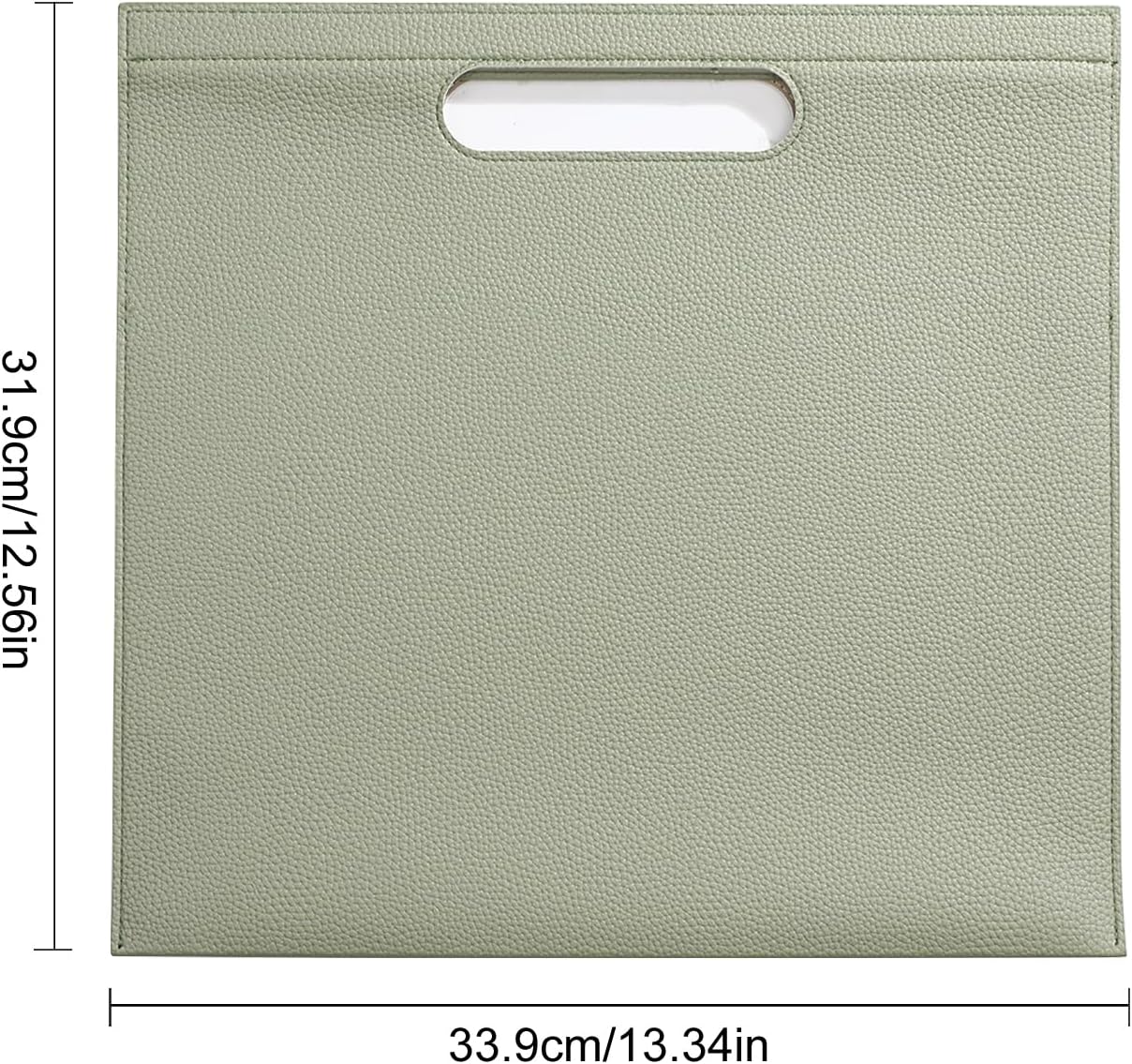Premium PU Leather Waterproof File Folder & File Jackets & File Pockets Easy to Clean Document Organizer, Multi-Color Options, 13.34x12.56in, Ideal for Students & Professionals(Brown)