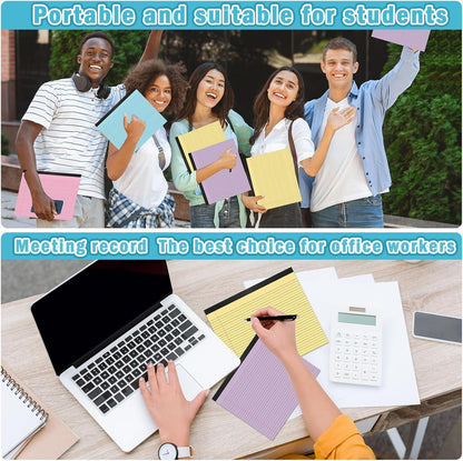 gisgfim 4 Pack 11" x 9.5" Legal Pads College Ruled Notepad Landscape Notebook 80 GSM Horizontal Lined Notebook Writing Pads Aesthetic Legal Pad for School Office Business (Pastel)
