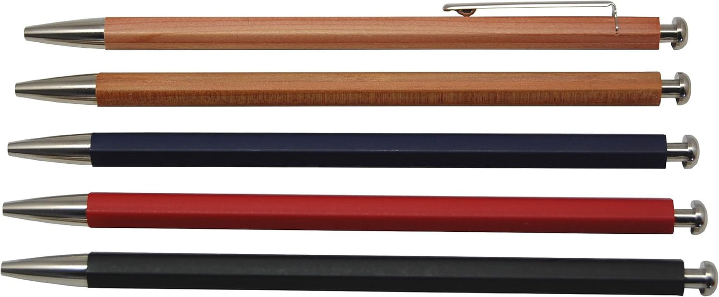 Kitaboshi 2.0mm Mechanical Pencil, Wooden Barrel, With Lead Sharpener, #1 B, Black Lead, 1ea (OTP-680NST), natural wood color w/sharpener