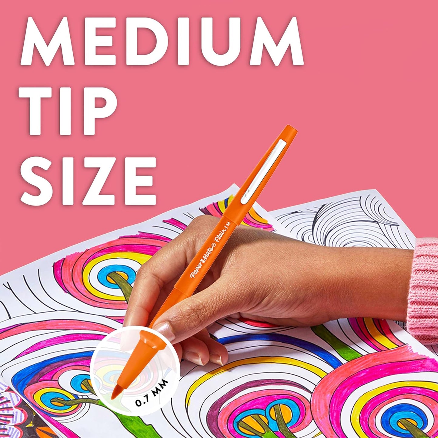 Paper Mate Flair Felt Tip Pens | Medium Point (0.7 mm) Marker Pens | Green Pens | for Writing, Marking, Drawing & Sketching | 12 Count