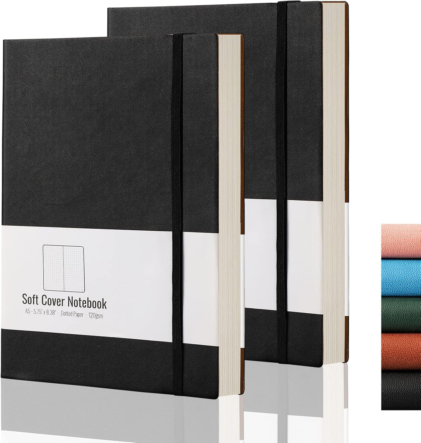 AHGXG Graph Paper Notebook 2 Pack - A5 Grid Paper Notebook/Journal Hardcover with 384 Pages, 120gsm Thick Graph Paper, Grid Paper for Math & Science Students 5.75'' × 8.38''