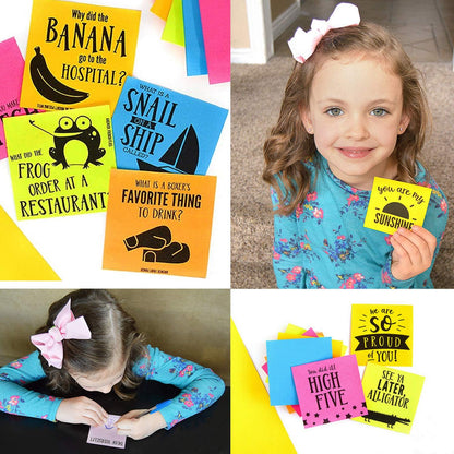 Sticky Notes 8x6, 6 Color Bright Colorful Sticky Pad, 6 Pads/Pack, 45 Sheets/Pad, Self-Sticky Note Pads