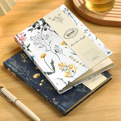 ipoul Flower Notebook, A5, 6x8, Hardcover, Lay Flat, Lined Paper, Journal for Women, Writing Notebook, Pretty, Hibiscus, Pink, Birthday Gifts for Women, Wedding Shower Gifts, Mothers Day Gift