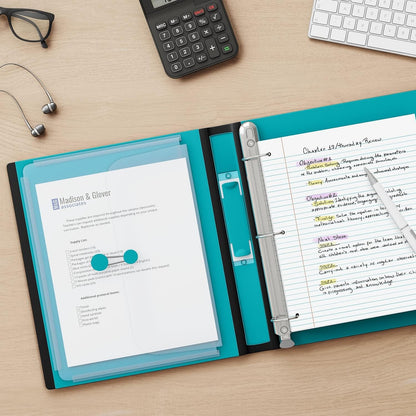 Staples Better Binder 2-Inch D-Ring View Binder, Reinforced Spine, Holds Up to 540 Sheets, Teal, for Office & School