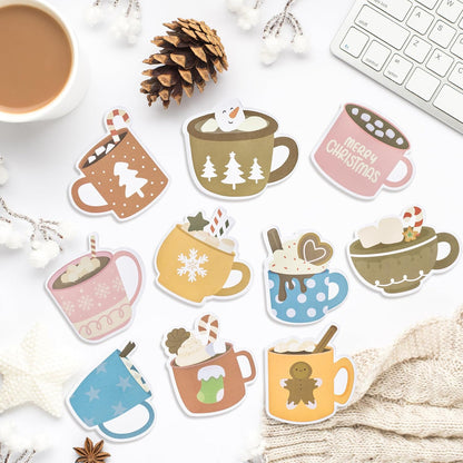 Xqumoi 30 Pack Teacher Sticky Notes - Funny Coffee Cup Self Sticky Notepads Writing Memo Pads for Teacher Appreciation Back to School Office Supplies Coffee Lover Gift Party Favors Goodies Bag Fillers