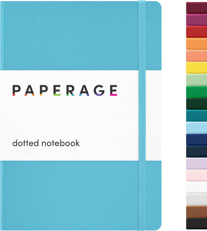 PAPERAGE Lined Journal Notebook, (Black), 160 Pages, Medium 5.6 in x 8 in - 100 GSM Thick Paper – Hardcover Journaling Notebook for Work, School & Note Taking