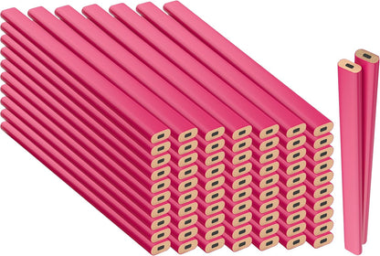 GRAPHITE Hard Lead Carpenter Pencils Bulk - (1) Pack of 12 Pieces Lumber Wooden Pencil #2 (HB) - Red