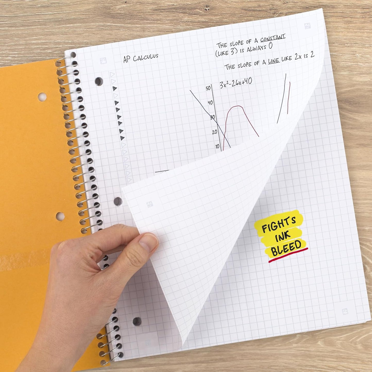 Five Star Spiral Notebook + Study App, 3 Subject, College Ruled Paper, 8-1/2" x 11", 150 Sheets, Fights Ink Bleed, Water Resistant Cover, Amethyst Purple (38746)