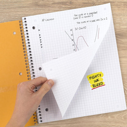 Five Star Spiral Notebook + Study App, 3 Subject, College Ruled Paper, 8-1/2" x 11", 150 Sheets, Fights Ink Bleed, Water Resistant Cover, Amethyst Purple (38746)