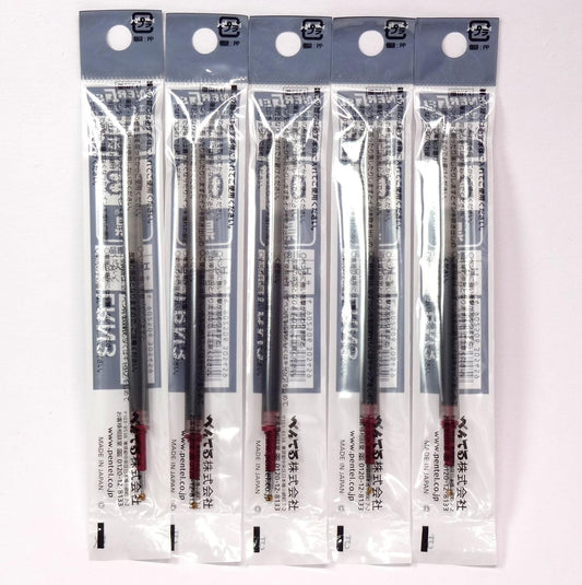 Pentel 0.3mm Black Ink Refill (XLRN3-A), for EnerGel Retract Ballpoint Pen(BLN73-A), × 5 Pack/total 5 pcs (Japan Import) [Komainu-Dou Original Package]