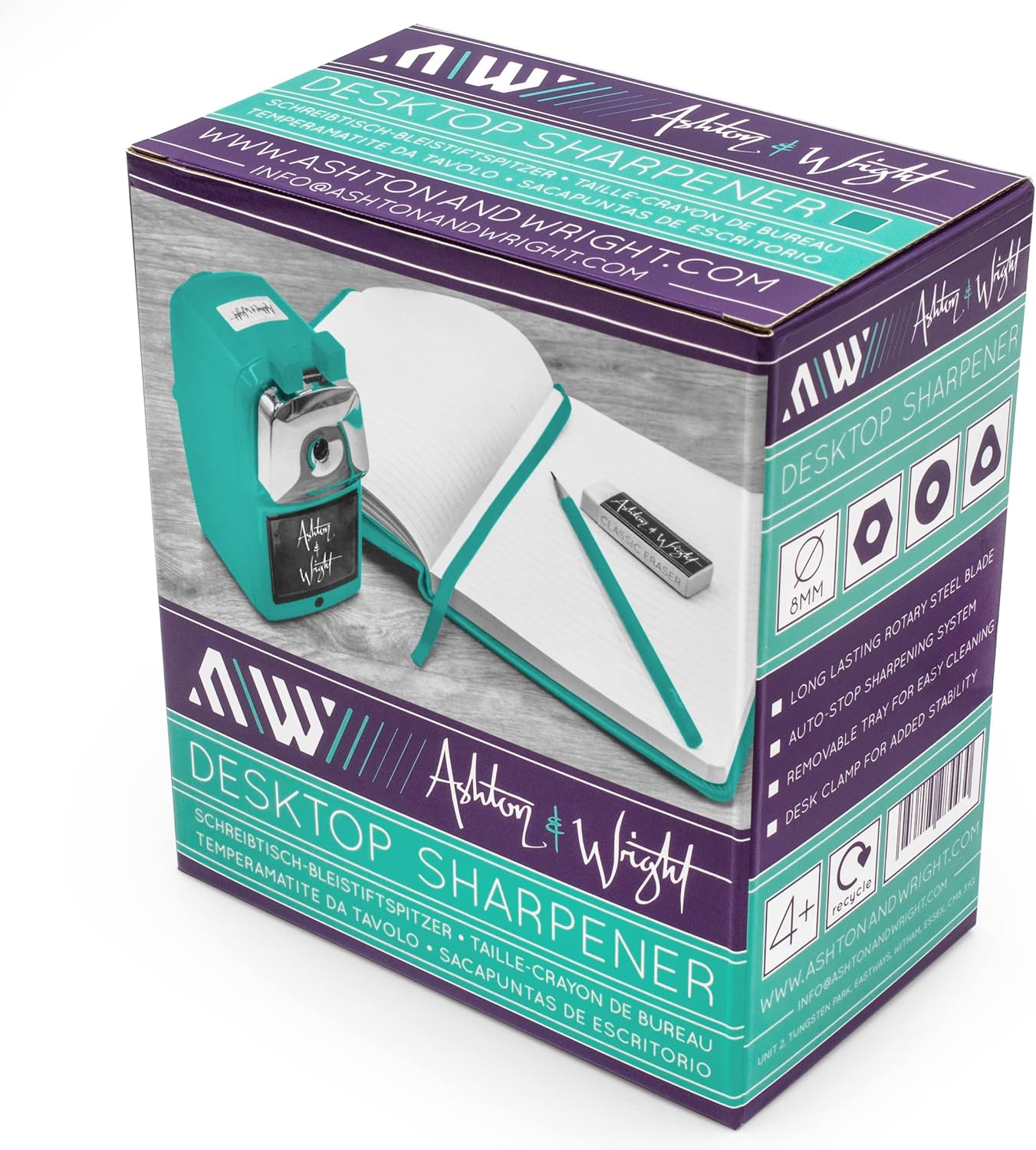 Ashton and Wright - Mechanical Desktop Pencil Sharpener - Orange