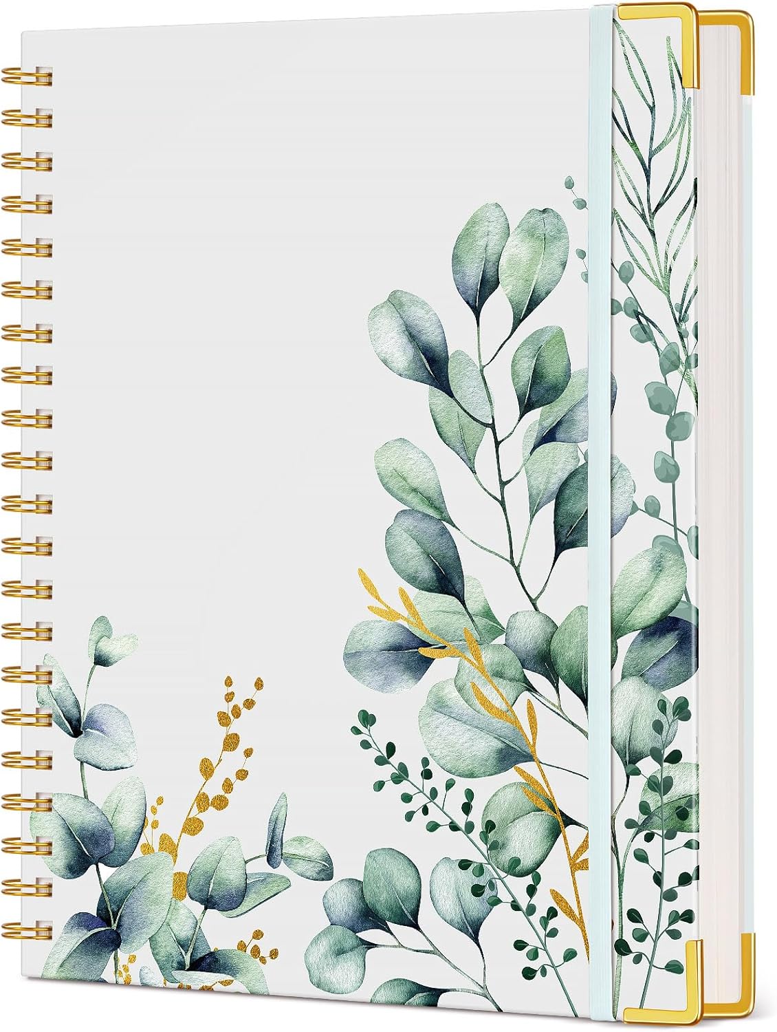Cute Spiral Notebook Journal for Women, 200 Pages Lined Notebooks 8.5” x 11”, A4 Large Hardcover Spiral Journals with 100 GSM Thick Paper, College Ruled Notebook for Writing Work School, Orange Floral