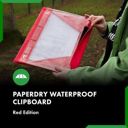 Waterproof Clipboard A4 Portrait by Paperdry, Black, Superior PVC Plastic with Cold Protection, Outdoor Covered Clip Board with Storage, A4 Waterproof Document Holder